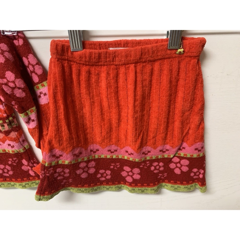 Vtg Irene Clayeux France Knit Pleated Red Tennis Skirt Set Toddler 3 - Picture 8 of 14